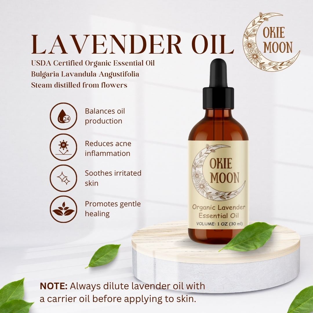 Organic Lavender Essential Oil, Pure Steam Distilled, Therapeutic Grade, Quality Tested